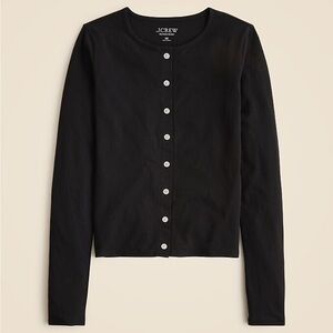 NWT J. Crew Women's Black Jersey Cardigan